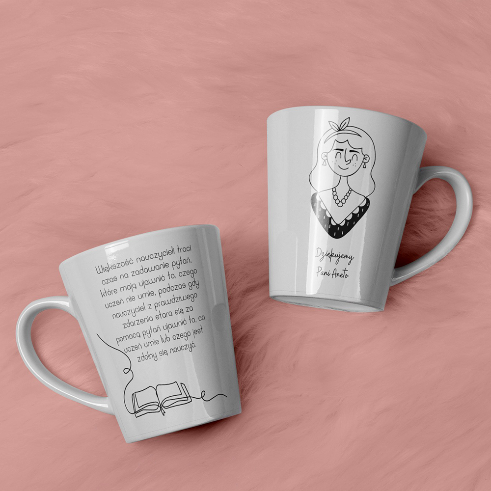 Personalizowany kubek z grafiką „Życzenia na Dzień Nauczyciela” — zdjęcie 3