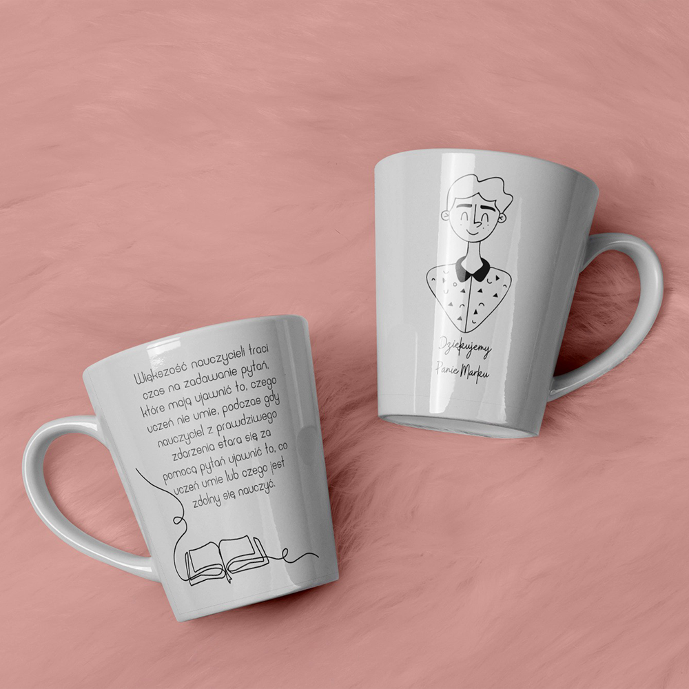 Personalizowany kubek z grafiką „Życzenia na Dzień Nauczyciela” — zdjęcie 4
