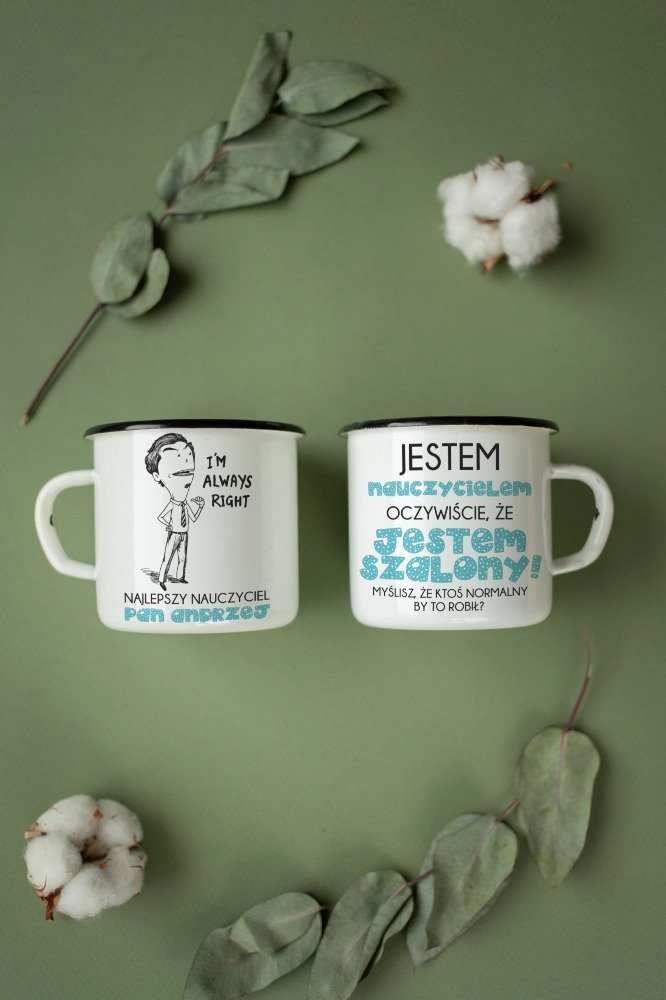 Personalizowany kubek z grafiką „Jestem nauczycielem"