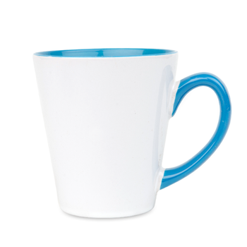 Kubek Ceramiczny Latte 300 ml - biało-niebieski