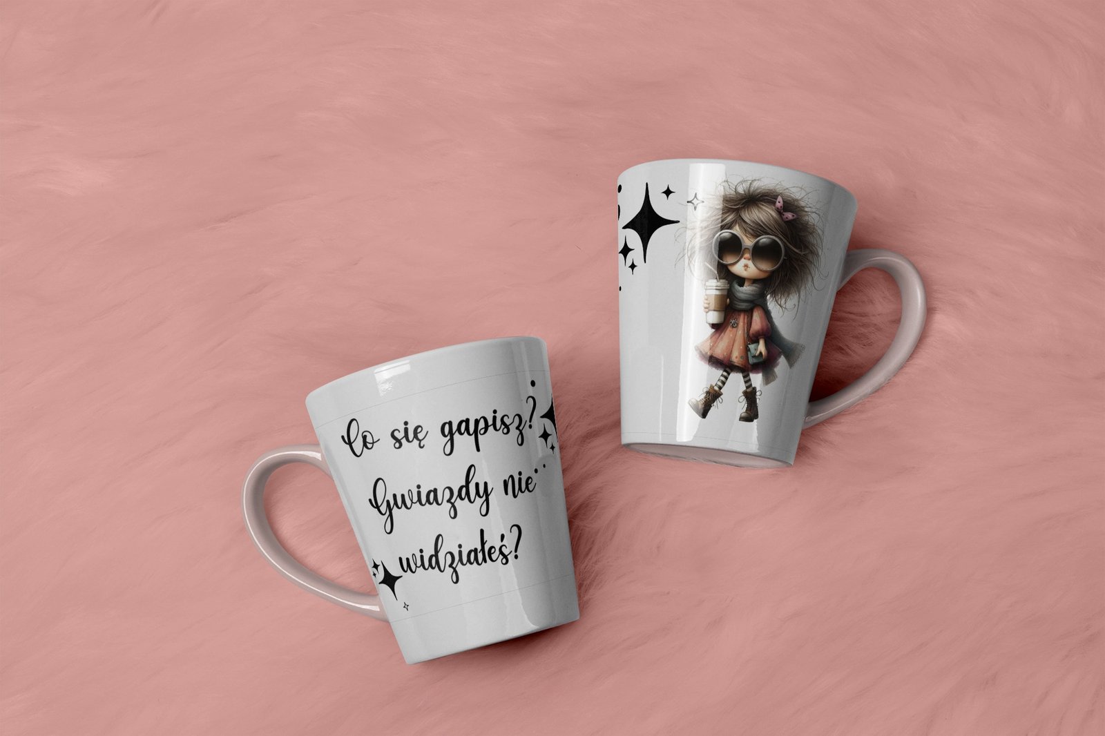 Personalizowany kubek z grafiką „Co sie gapisz? Gwiazdy nie widziales?"
