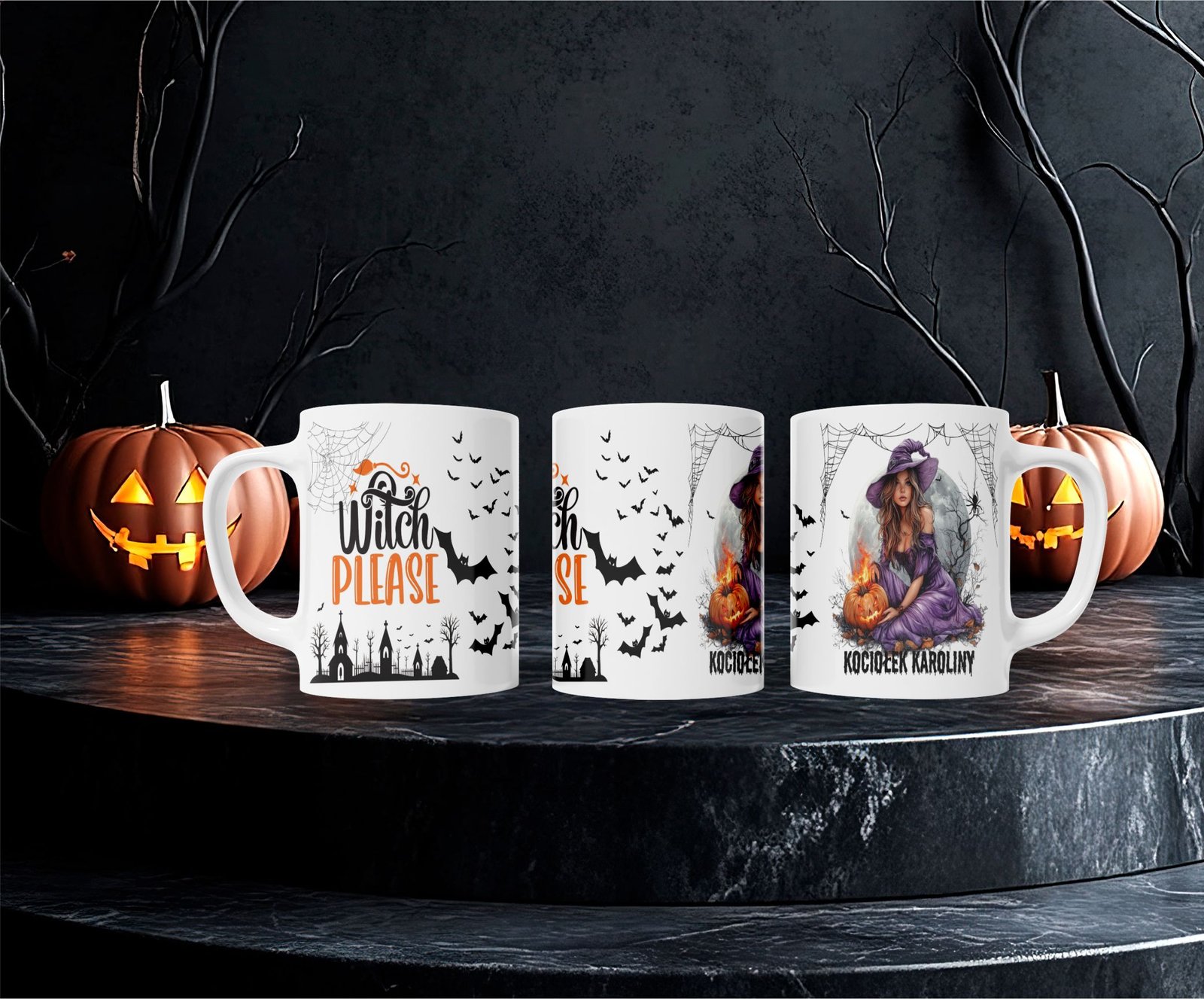 Personalizowany kubek „Kociolek Karoliny" Hallowen — zdjęcie 2
