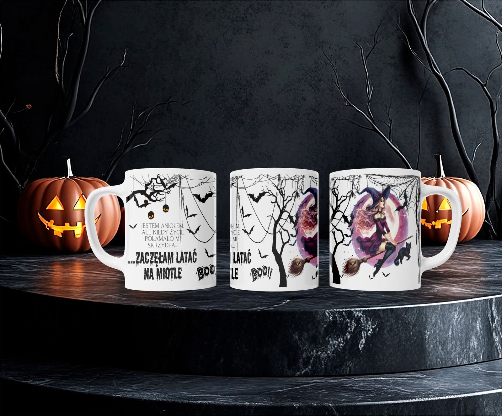 Personalizowany kubek „Zawsze wybieraj psikusa”  kubek na Halloween — zdjęcie 2