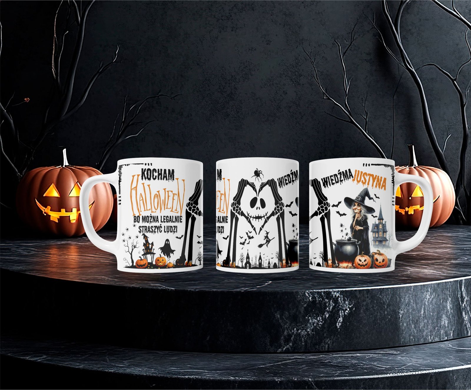 Personalizowany kubek „Wiedzma Justyna” – idealny na Halloween — zdjęcie 3