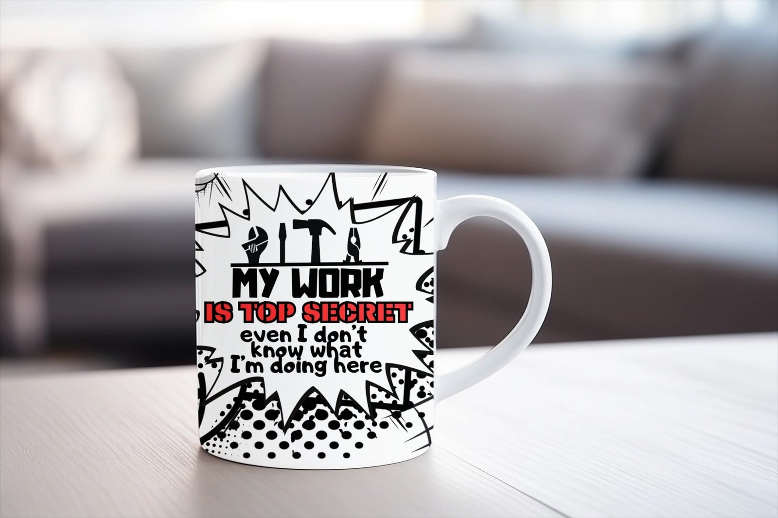 Personalizowany My Work is Top Secret — zdjęcie 2