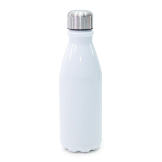 Biała aluminiowa butelka na napoje 650 ml