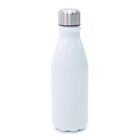 Biała aluminiowa butelka na napoje 650 ml
