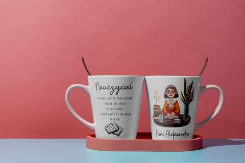Personalizowany kubek z grafiką „Nauczyciel Pani Aleksandra"