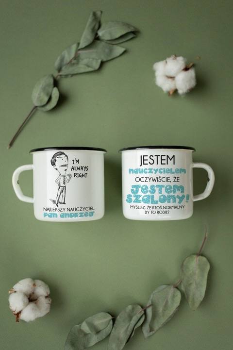 Personalizowany kubek z grafiką „Jestem nauczycielem"
