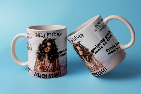 Personalizowany kubek z grafiką „Moj kubek zajebistosci"