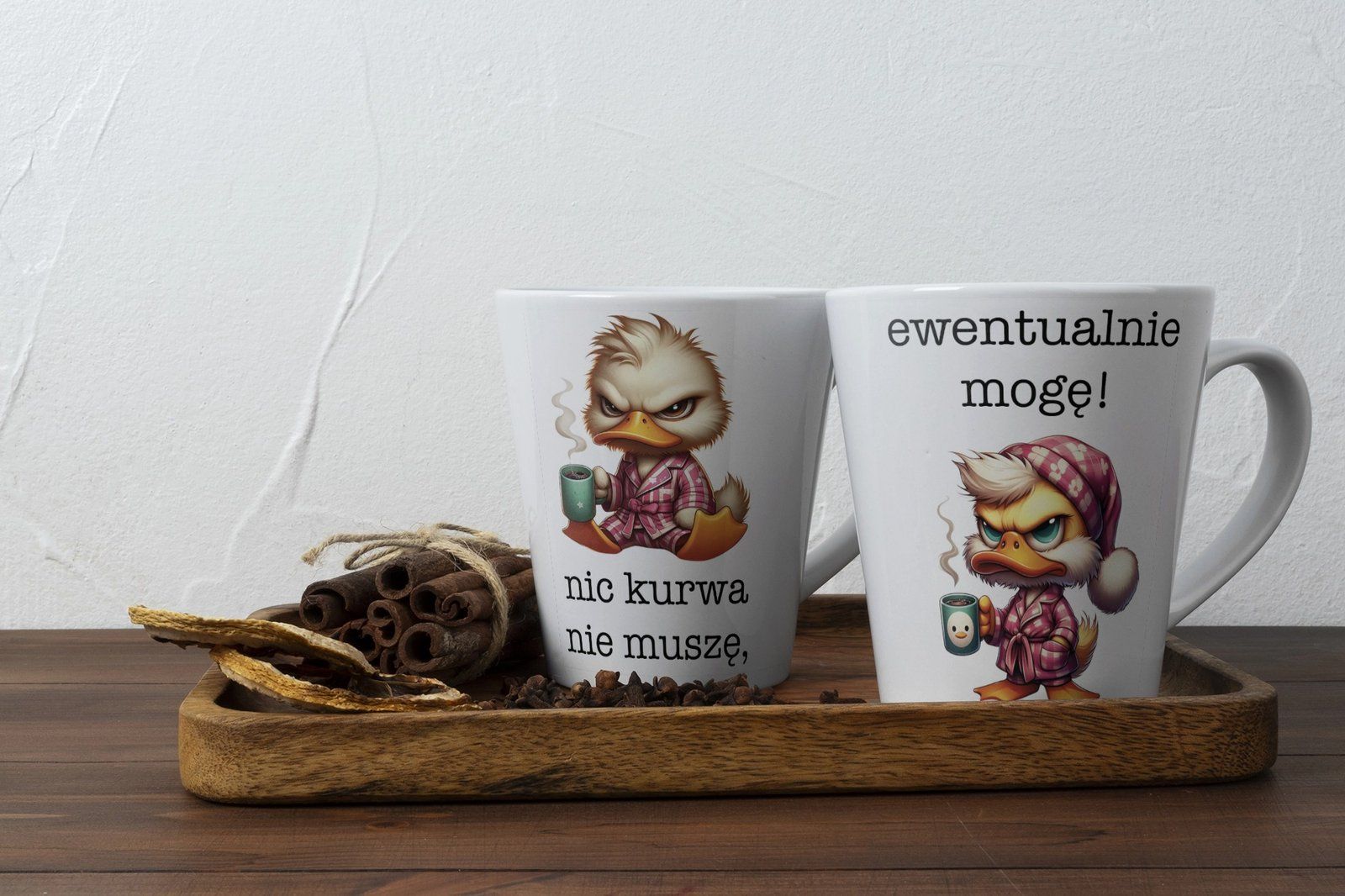 Personalizowany kubek z grafiką „Nic Kurwa nie musze"