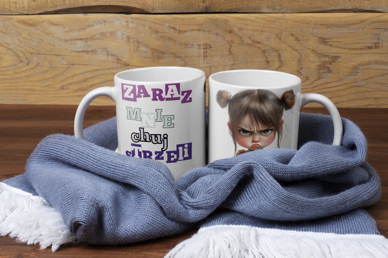 Personalizowany kubek z grafiką „Zaraz Mnie huj szczeli"