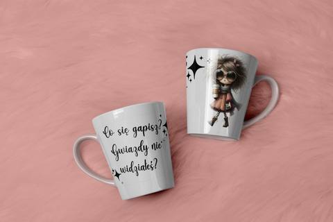 Personalizowany kubek z grafiką „Co sie gapisz? Gwiazdy nie widziales?"