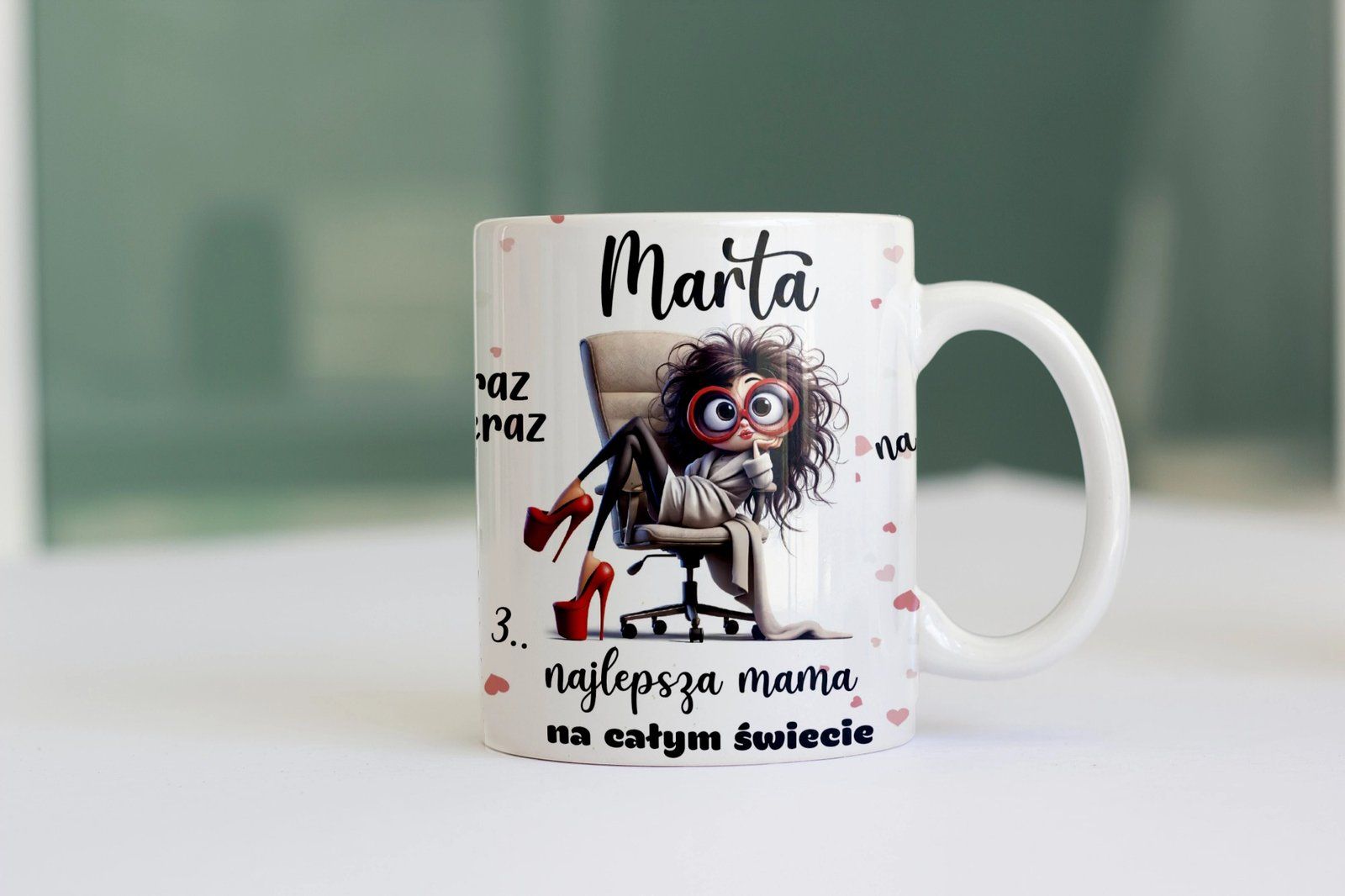 Personalizowany kubek z grafiką „Marta najlepsza mama”