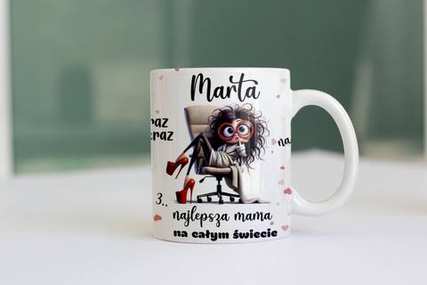 Personalizowany kubek z grafiką „Marta najlepsza mama”