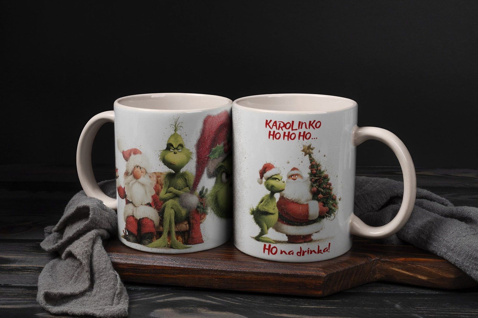 Personalizowany Kubek -  Grinch, postrach świąt, nadchodzi!